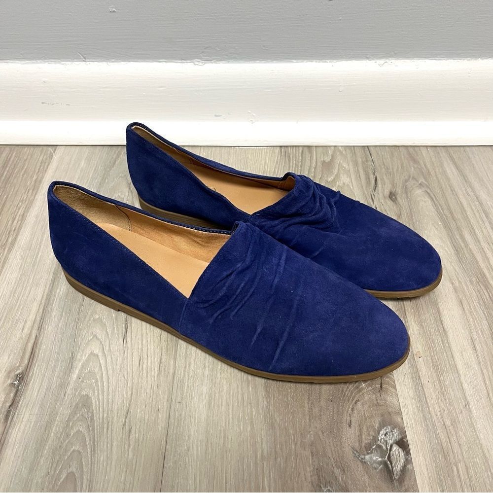 Franco Sarto Navy Suede Flats